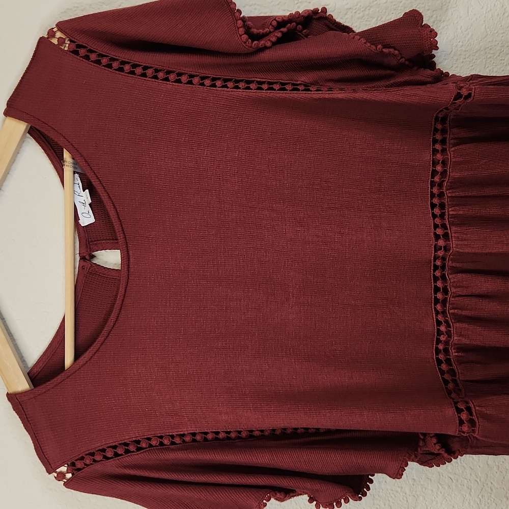 Flowy Ruffle Sleeve Top - Picture 5 of 5